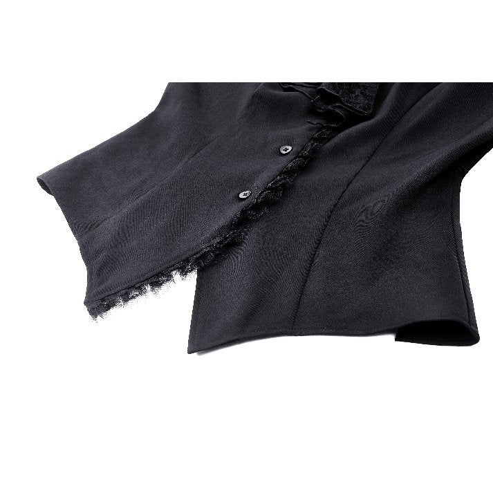 Dark in Love Odesia Gothic Ruffled Ladies Shirt - Kate's Clothing