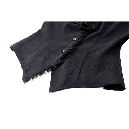 Dark in Love Odesia Gothic Ruffled Ladies Shirt - Kate's Clothing