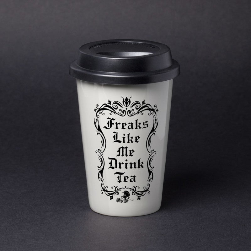 Alchemy Gothic Freaks Like Me Drink Tea Travel Mug Gothic Ceramic Gift