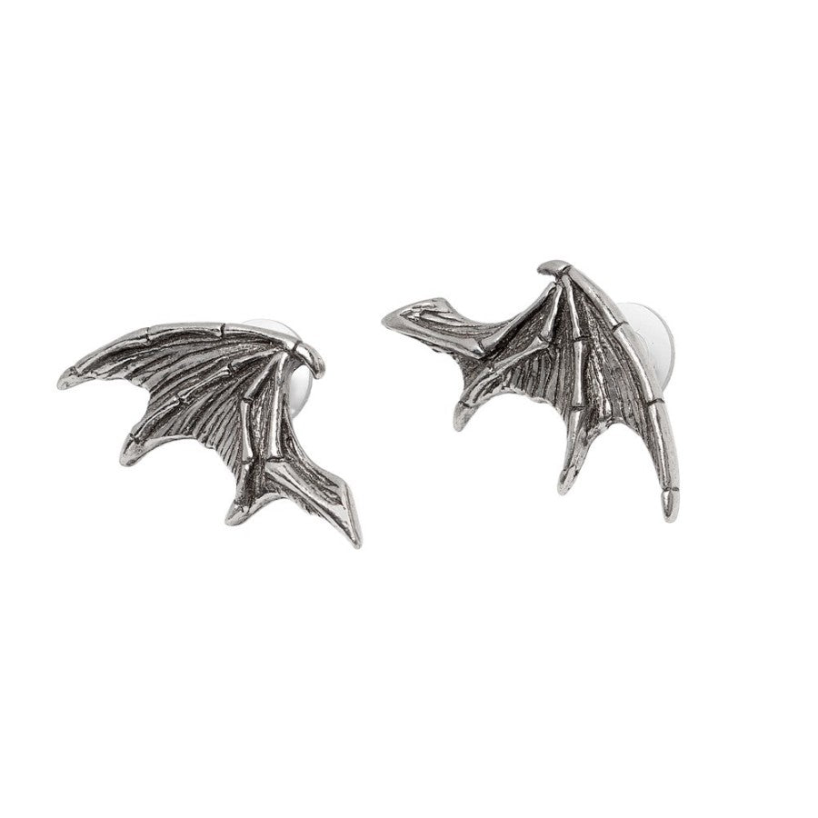 Alchemy Gothic Freedom Bat Wing Stud Earrings Gothic Pewter Jewellery
