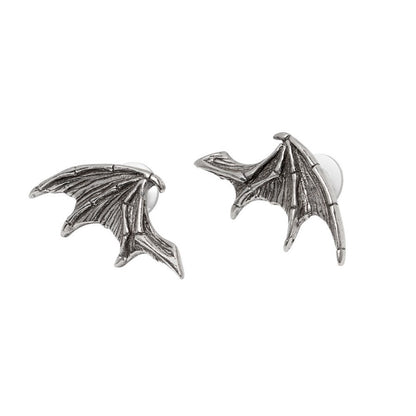 Alchemy Gothic Freedom Bat Wing Stud Earrings Gothic Pewter Jewellery