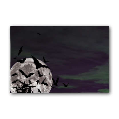 Bats & Moon wall art in eerie night sky by Kate for ANTIBrand