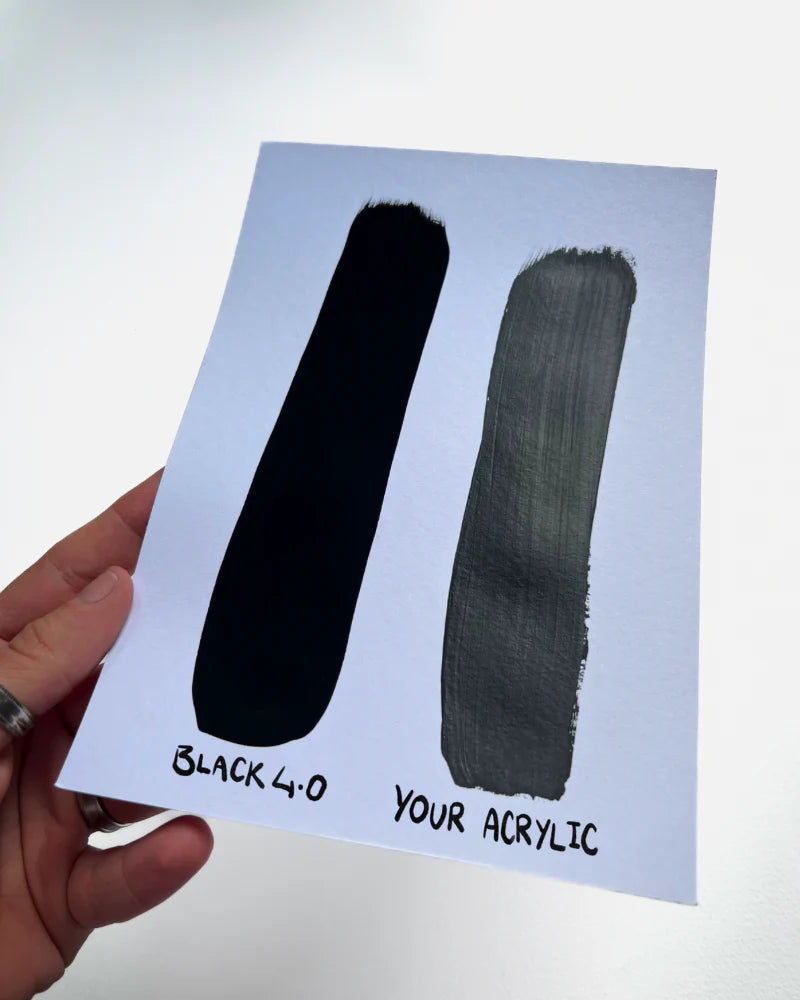 Black 4.0 goth acrylic paint – darkest black known to man