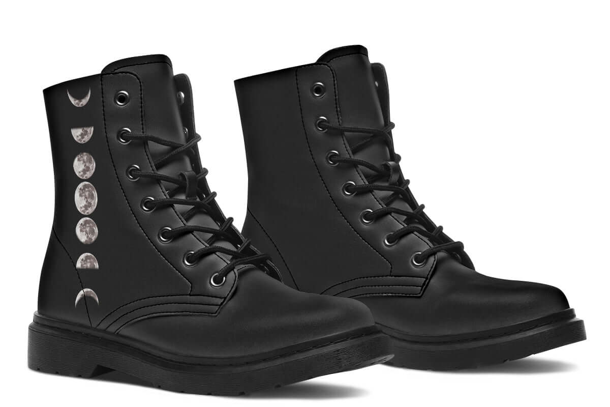 Gothic Attitude original moon artwork on boots