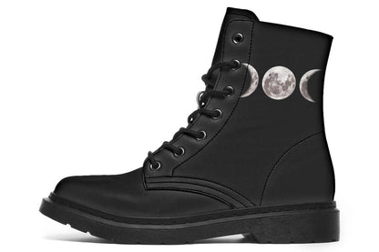 Gothic Attitude Triple Goddess Boots with full moon phase design