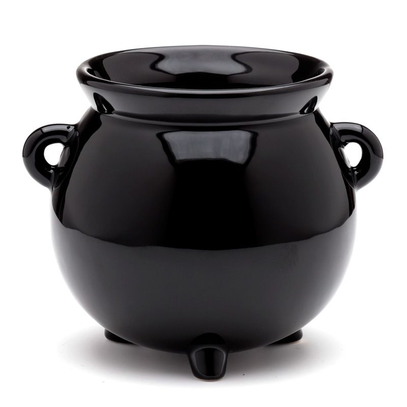Gothic Gifts ceramic cauldron plant pot back view gothic home decor planter