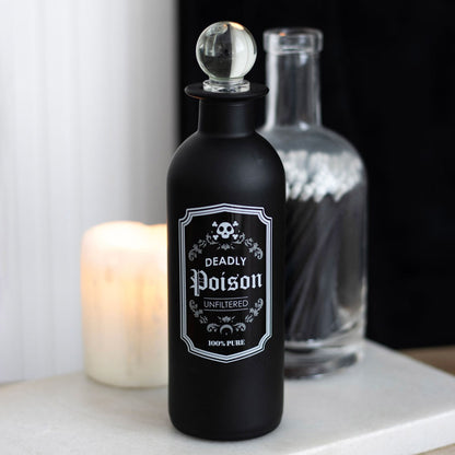 Gothic Gifts Deadly Poison glass potion bottle vintage gothic apothecary bottle styled with other bottles