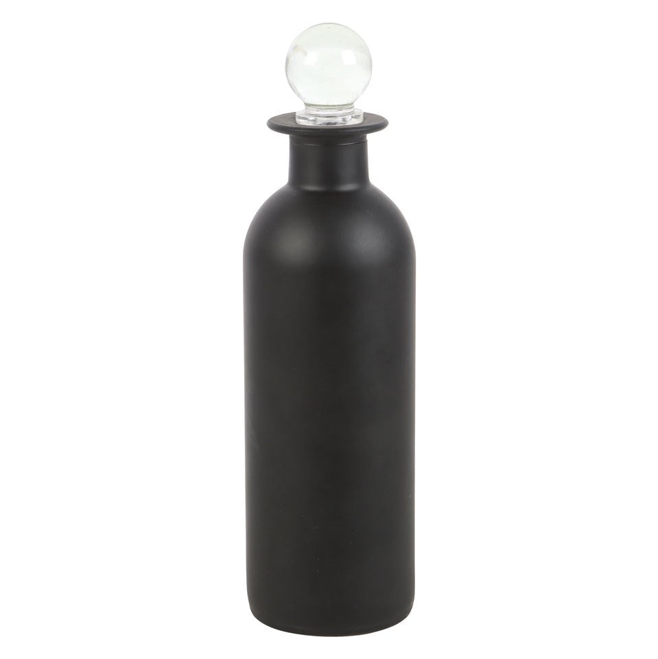 Gothic Gifts Deadly Poison glass potion bottle back view with stopper gothic home decor bottle