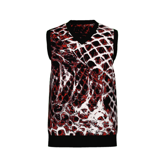 Gothic snake skin knitted vest by ANTIBrand