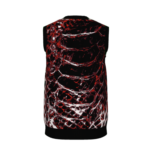 Shedding Skin collection basilisk print knitted vest