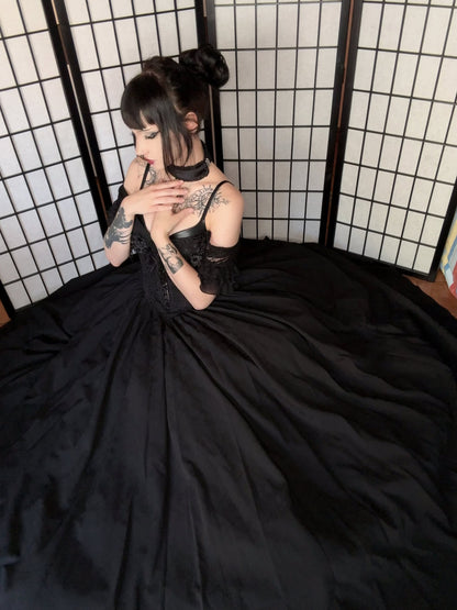 Punk Rave Lilith Goth Maxi Dress, view 15