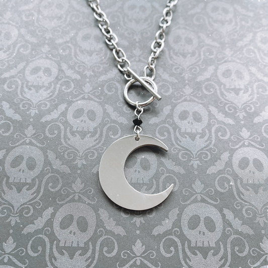 Simply Gothic Moon Necklace - Kate's Clothing