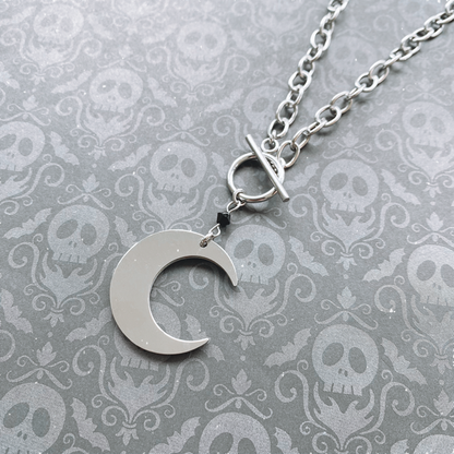 Simply Gothic Moon Necklace - Kate's Clothing