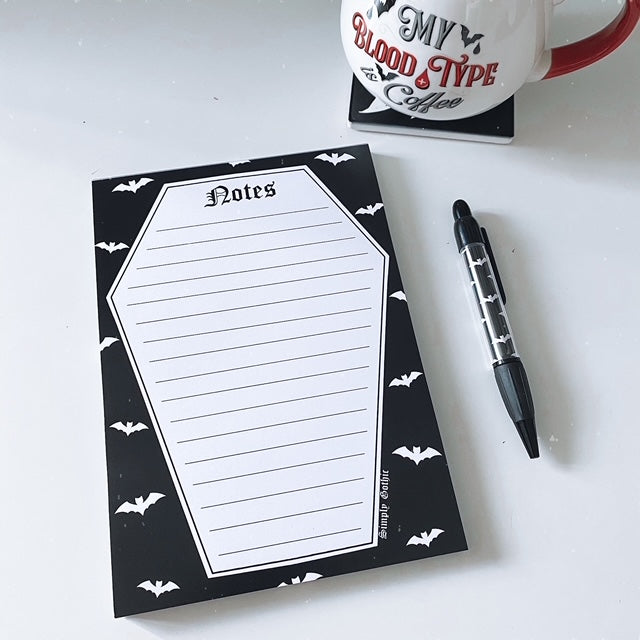 Simply Gothic Coffin Notepad - Kate's Clothing