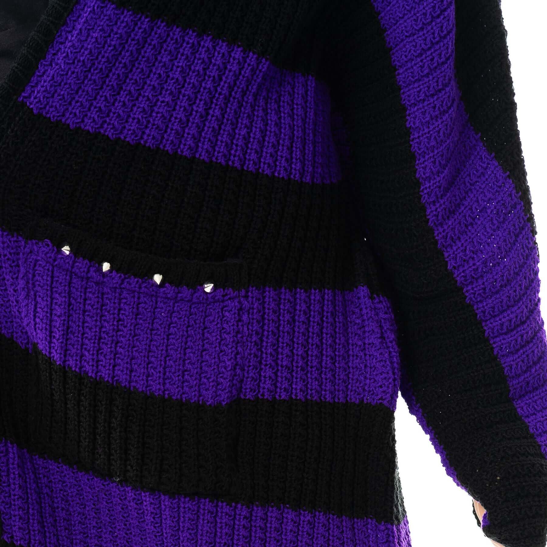 Heartless In a Daze Cardigan in Black and Purple