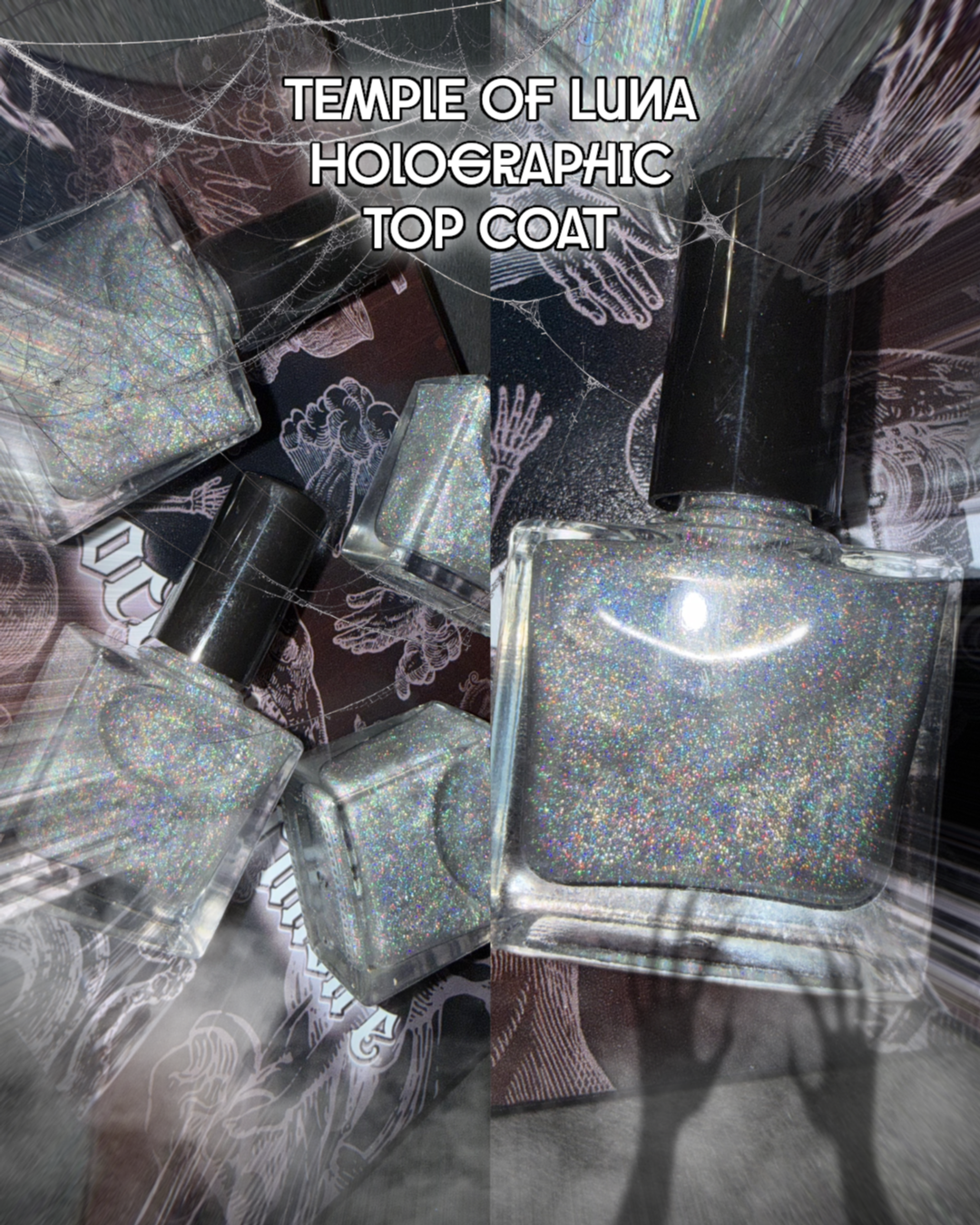 Radioactive Unicorn Temple of Luna Holographic Nail Top Coat