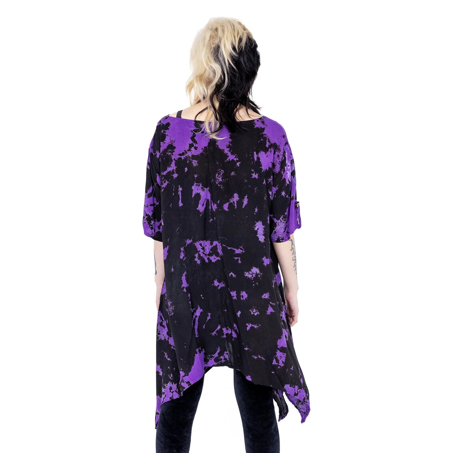 Innocent Lifestyle Purple Tie Dye Jacinta Top with Pockets - Kate's Clothing