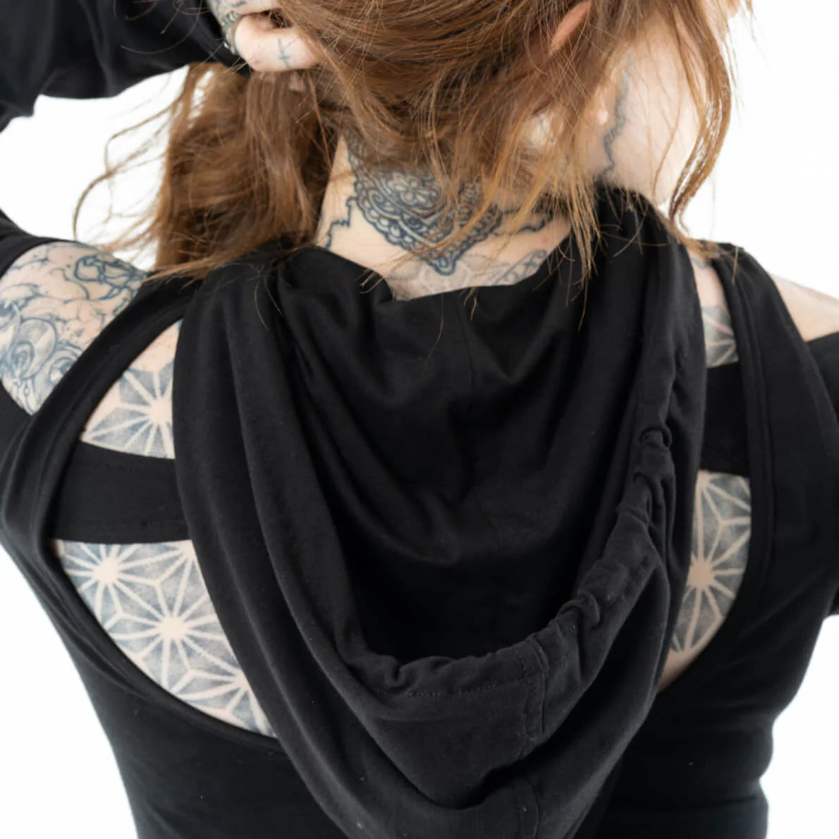 Poizen Industries Adjustable Hooded Jorie Dress - Kate's Clothing