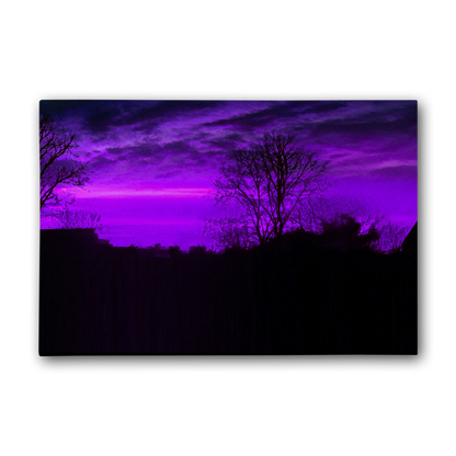 Purple skyline premium canvas print from ANTIBrand collection