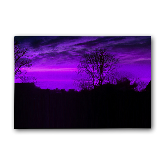 Purple skyline premium canvas print from ANTIBrand collection