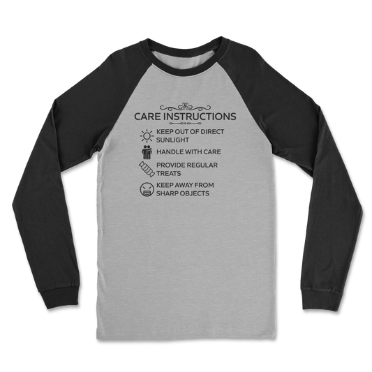White and black cotton raglan featuring Kate's artwork