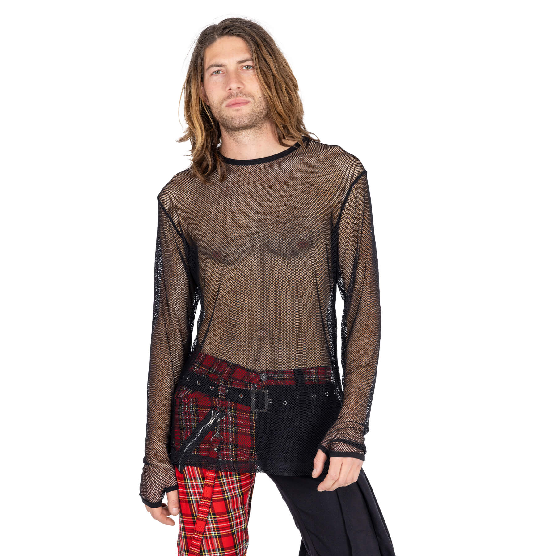 Poizen Industries Mens Fishnet Kreed Top - Kate's Clothing