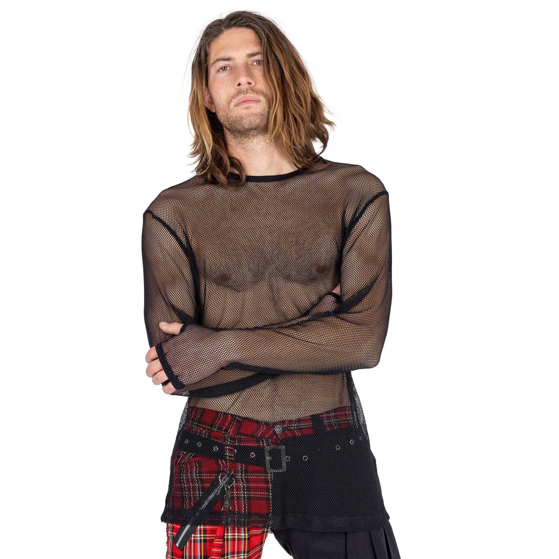 Poizen Industries Mens Fishnet Kreed Top - Kate's Clothing