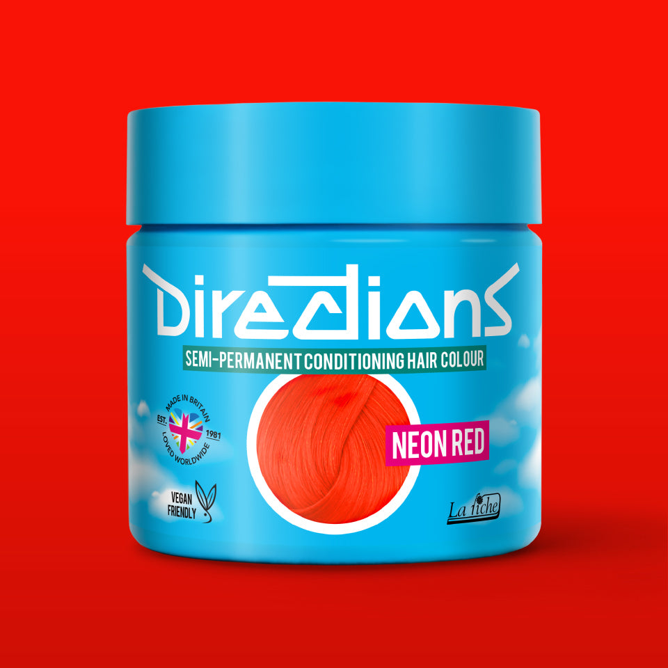 La Riche Directions Neon Red Semi Permanent Hair Dye 100ml Tub