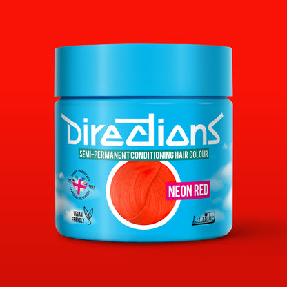 La Riche Directions Neon Red Semi Permanent Hair Dye 100ml Tub