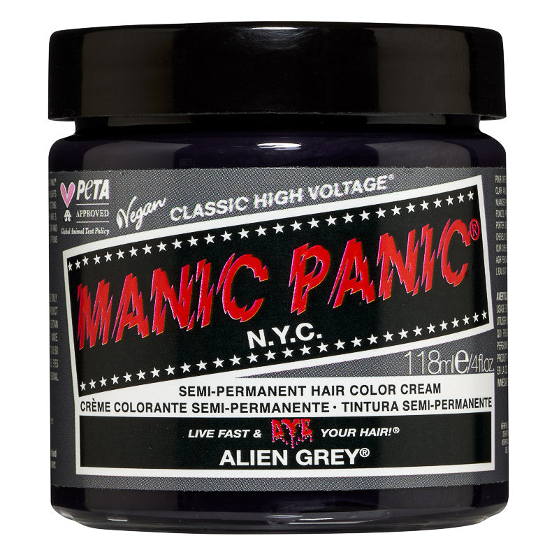 Manic Panic Alien Grey classic cream hair colour semi permanent slate grey dye 118ml