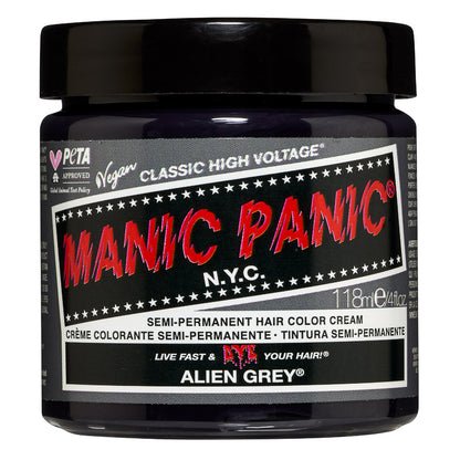 Manic Panic Alien Grey classic cream hair colour semi permanent slate grey dye 118ml