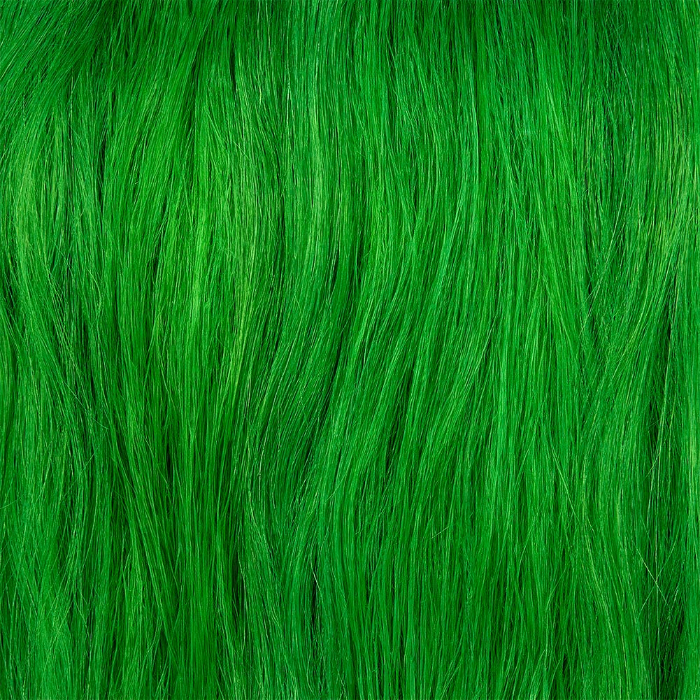 Manic Panic Forest Nymph Green hair colour result vibrant emerald green dyed hair close up