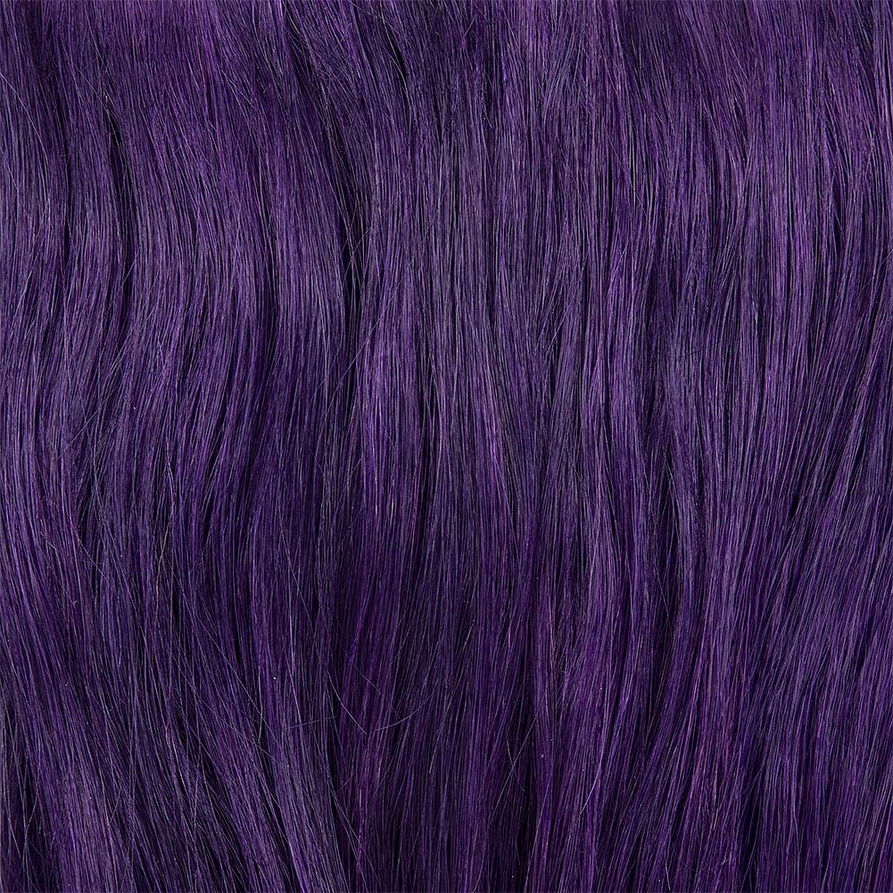 Manic Panic Purple Rose hair colour result vibrant jewel toned purple dyed hair close up