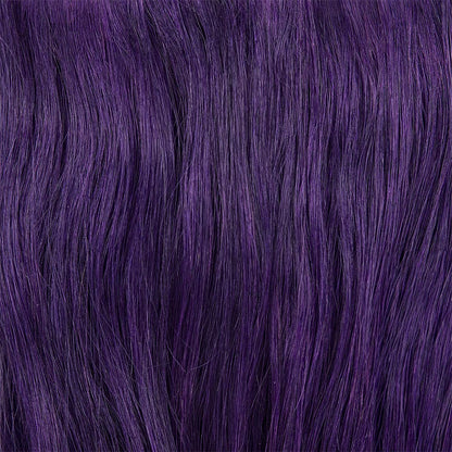 Manic Panic Purple Rose hair colour result vibrant jewel toned purple dyed hair close up