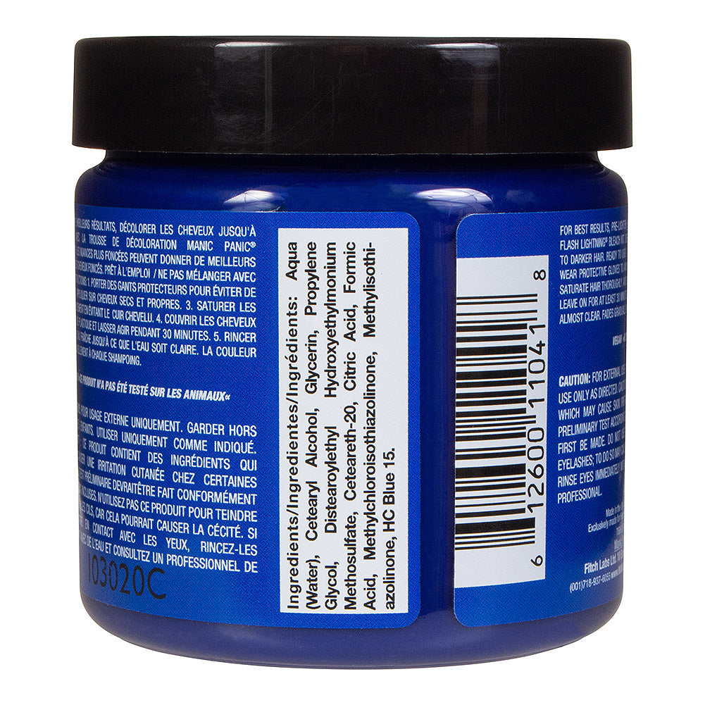 Manic Panic Classic Cream Hair Colour - Blue Moon  back- Kate's Clothing