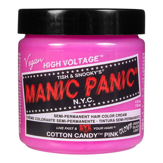 Cotton Candy Pink semi permanent hair dye - pastel light pink vegan 118ml Manic Panic jar