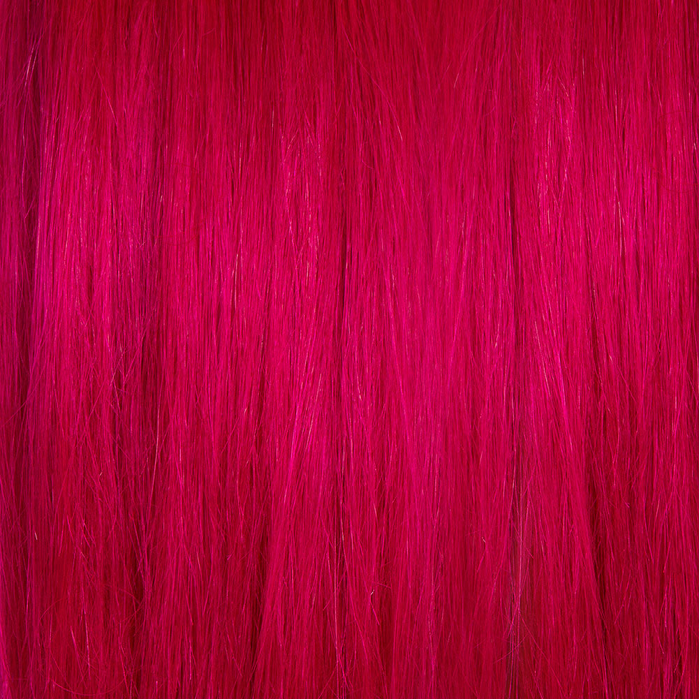 Pink semi permanent hair dye swatch - Hot Hot Pink ultra bright magenta pink Manic Panic