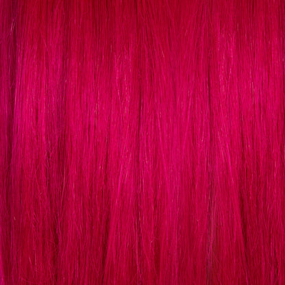 Pink semi permanent hair dye swatch - Hot Hot Pink ultra bright magenta pink Manic Panic
