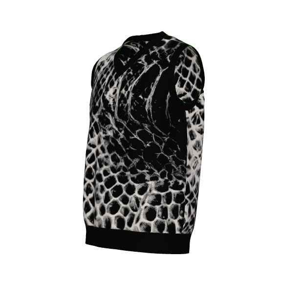 Shedding Skin collection snake pattern knitted vest