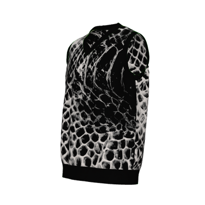 Shedding Skin collection snake pattern knitted vest