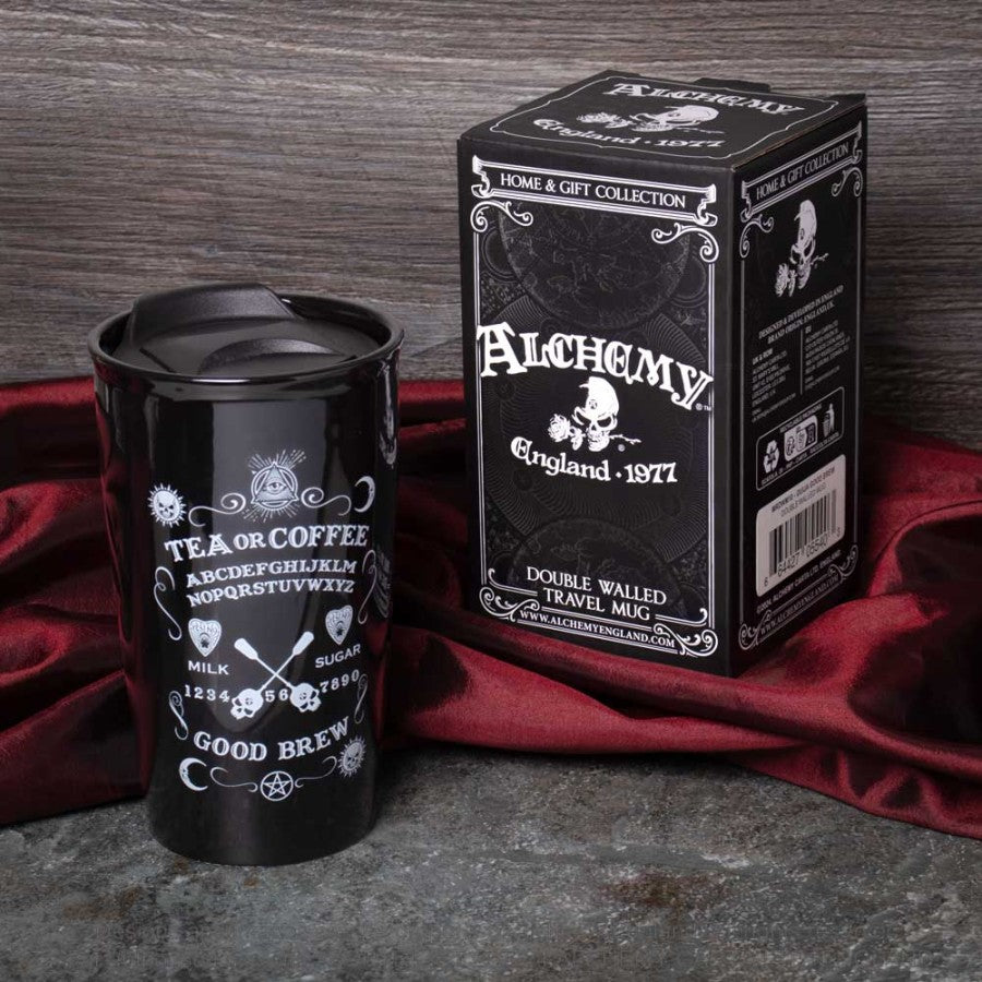 Alchemy Gothic Ouija Good Brew Ceramic Travel Mug - Kate's Clothing