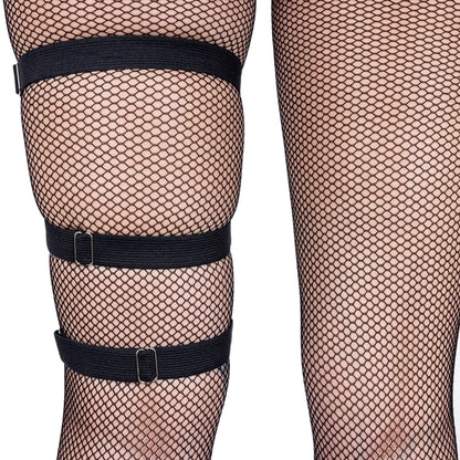 Heartless Pentagram Thigh Harness Garter - Kate's Clothing