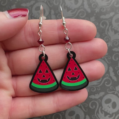 Simply Gothic Watermelon Slice Earrings
