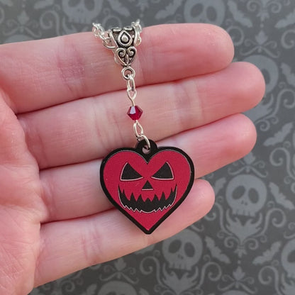 Simply Gothic Red Heart Necklace
