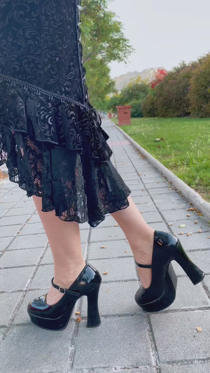 Dark In Love Zira Velvet Fishtail Skirt