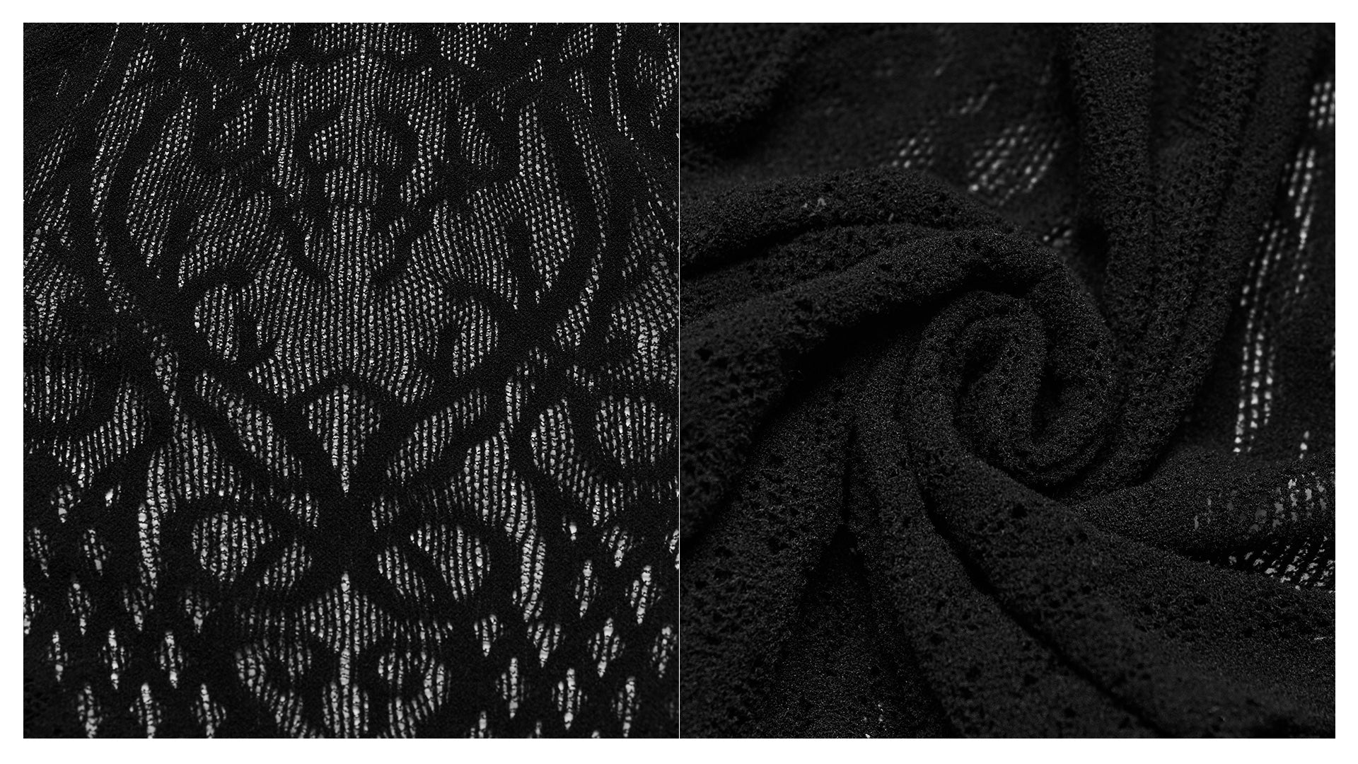 Punk Rave Ansley fitted mesh dress lace pattern detail gothic mesh fabric close up