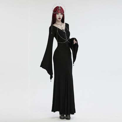 Punk Rave Estrella sun moon star tiara styled with gothic outfit celestial crown