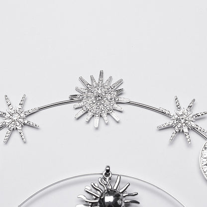 Punk Rave Estrella tiara sun charm detail stainless steel celestial jewell