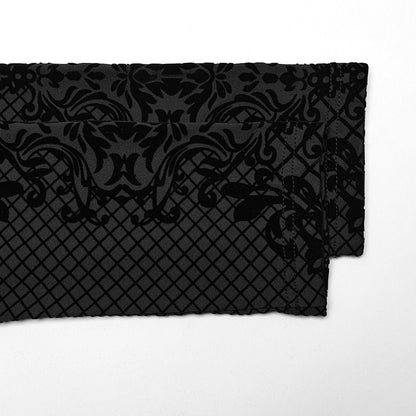 Punk Rave Evonne black flocked mesh fabric texture gothic velvet mesh material