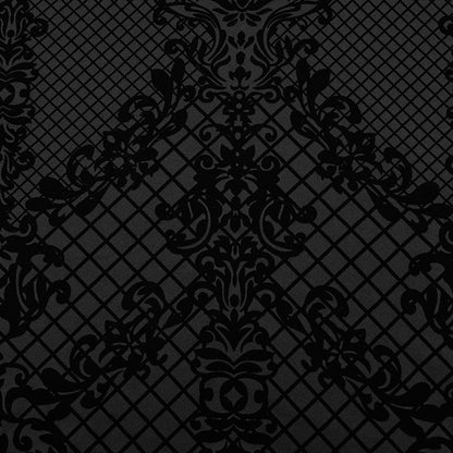 Punk Rave Evonne flocked mesh gothic top fabric pattern detail black floral velvet mesh